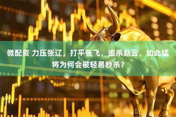 微配资 力压张辽，打平张飞，追杀赵云，如此猛将为何会被轻易秒杀？