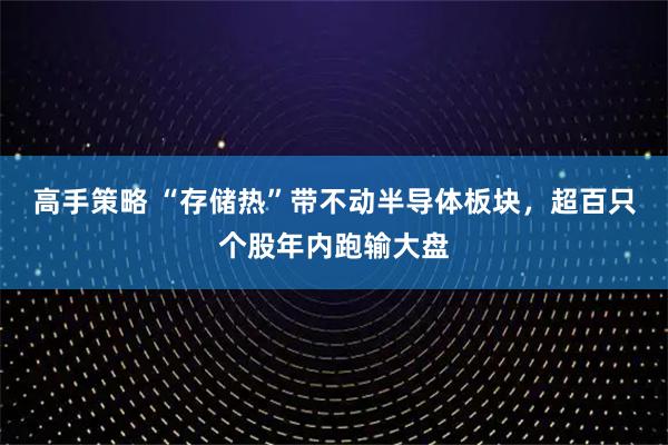 高手策略 “存储热”带不动半导体板块，超百只个股年内跑输大盘