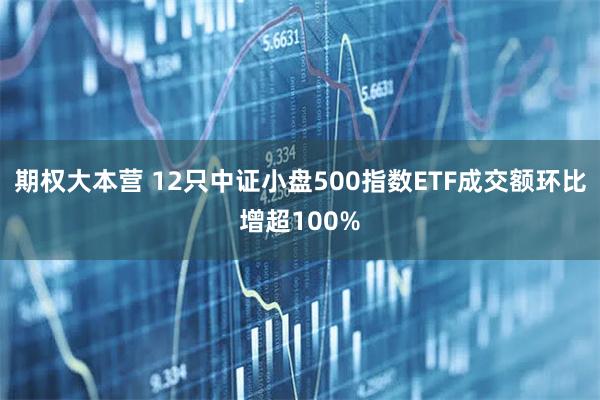 期权大本营 12只中证小盘500指数ETF成交额环比增超100%