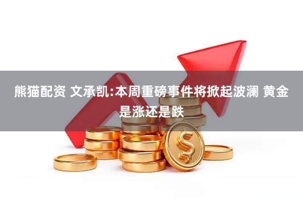 熊猫配资 文承凯:本周重磅事件将掀起波澜 黄金是涨还是跌
